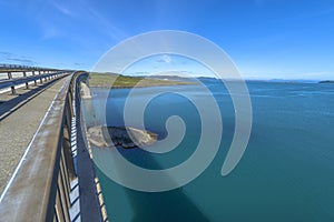 View from Ognasundbrua (bridge) in Rogaland, Norway