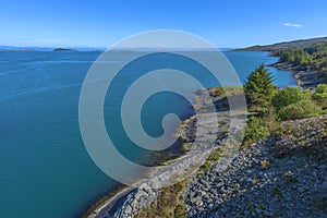 View from Ognasundbrua (bridge) in Rogaland, Norway photo