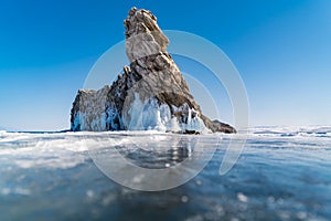 View of Ogoy Island in Lake Baikal