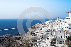 A view at Oia city in Santorin Greece