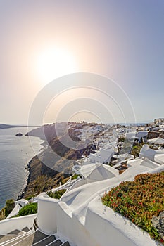 View on Oia in Santorini