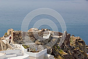 View on Oia in Santorini