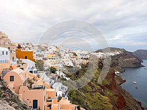 View of Oia in Santorini island