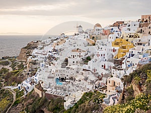 View of Oia in Santorini island