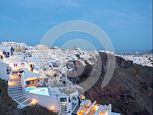 View of Oia in Santorini island