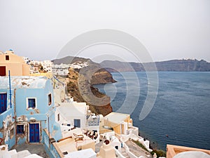 View of Oia in Santorini island