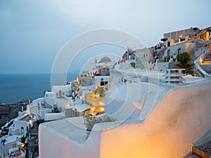 View of Oia in Santorini island