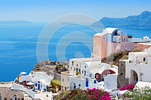 View of Oia village. Santorini, Greece