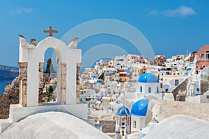 View of Oia village. Santorini, Greece