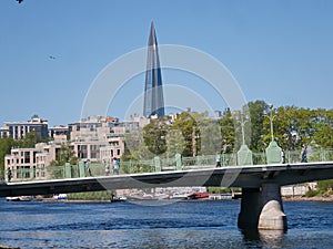 View of the Lakhta Business center Gazprom tower photo