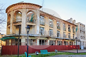 View of the old abandoned historical building