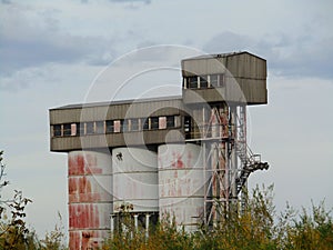 View of the old abandoned silo