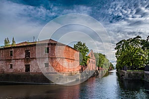 View of old abandoned two storey jail