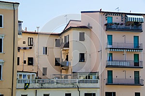View of old biding in Livorno