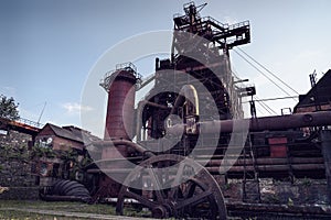 View of old blast furnace