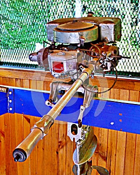 Old boat engine from the past