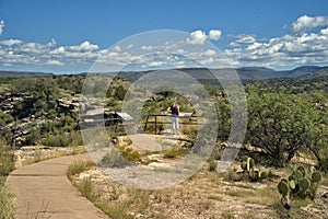 View of an old building foundation from Pueblo Indians