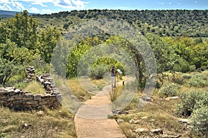 View of an old building foundation from Pueblo Indians