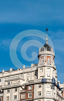 View of an old building in Madrid, Spain
