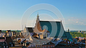 View on Old Buildings in Warsaw City