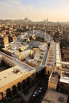 View of old Cairo form Mosque minaret