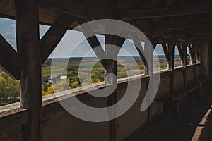 view of old castle balcony