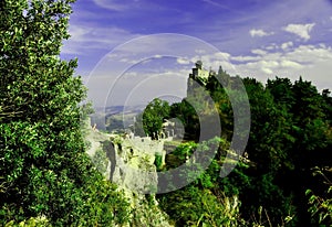 View of the old castle, San Marino, a beautiful view of the castle