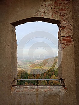 A view from an old castle window