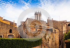 View of old Catalan village. La Pera photo