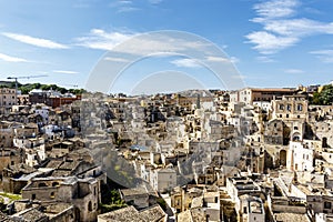 View at the old center of Matera, Basilicata, Italy