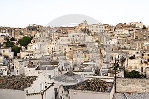 View at the old center of Matera, Basilicata, Italy photo