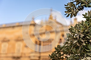 view on a old chruch in the ancient town mdina, malta island