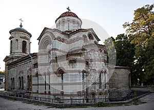 view of the old church in Kerch, Crimea in summer