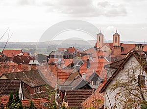 The view of the old city of Gelnhausen