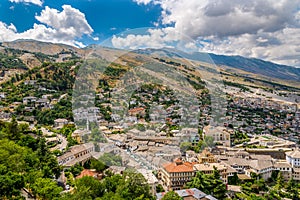 View at the old city of Gjirokaster