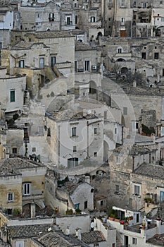 View of the old city of Matera, also known as 