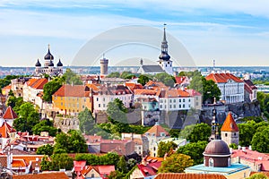 View on old city of Tallinn Estonia photo