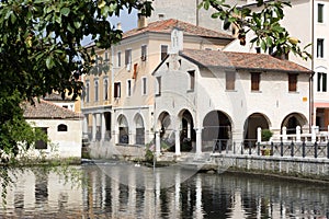 View on old cityl. Portogruaro. Italy.