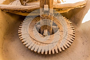 View of an old corn mill in Al Qasr village in Dakhla oasis, Egy