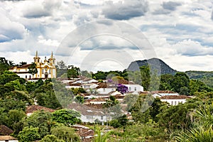 View of the old and famous city of Tiradentes in Minas Gerais