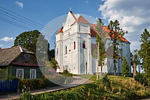View of the old farnese church of Transfiguration of the Lord in Novogrudok, Belarus photo
