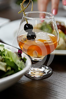 old-fashioned whiskey cocktail