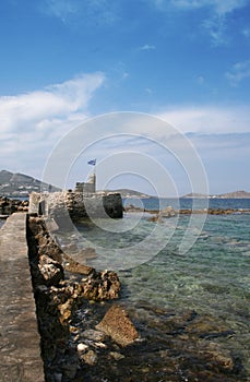 View of old fort -Paros Island, Greece
