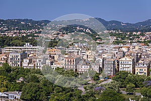 View from Old Fortress in Corfu town, Greece