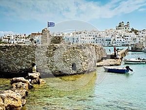 Old fortress in Naoussa, Paros island