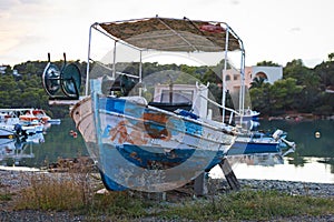 Old greek fishing boat