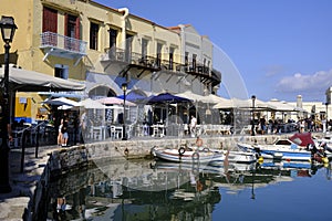 View of the old harbor in Rethymnon