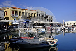 View of the old harbor in Rethymnon