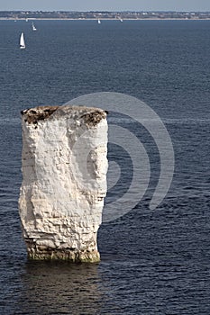 View of Old Harry Rocks at Handfast Point, on the Isle of Purbeck in Dorset