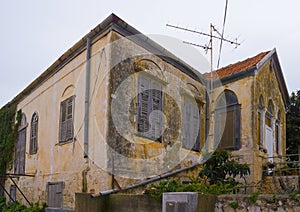 View of old house facade Binyamina Israel